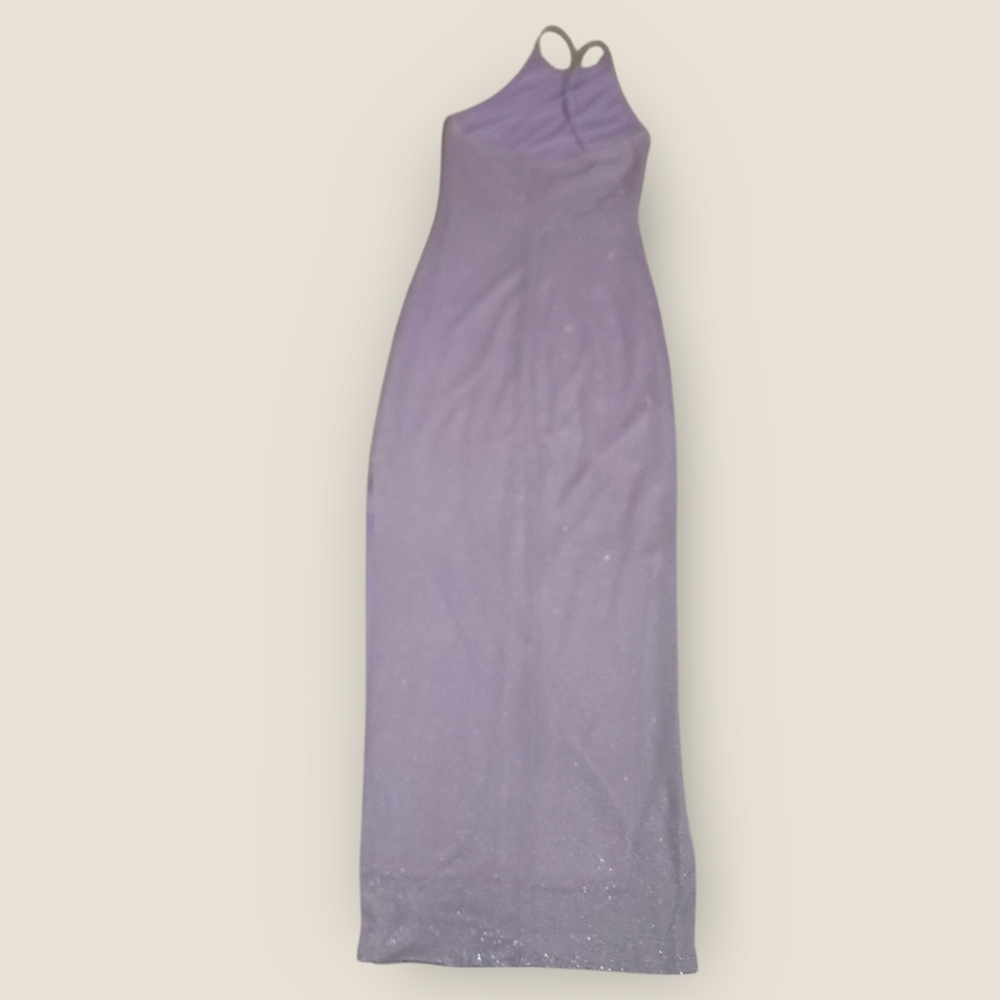 1Elegant Purple Halter Maxi Dress